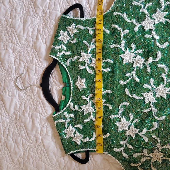 Vintage Sequin and Beaded Top Size L - Picture 13 of 14